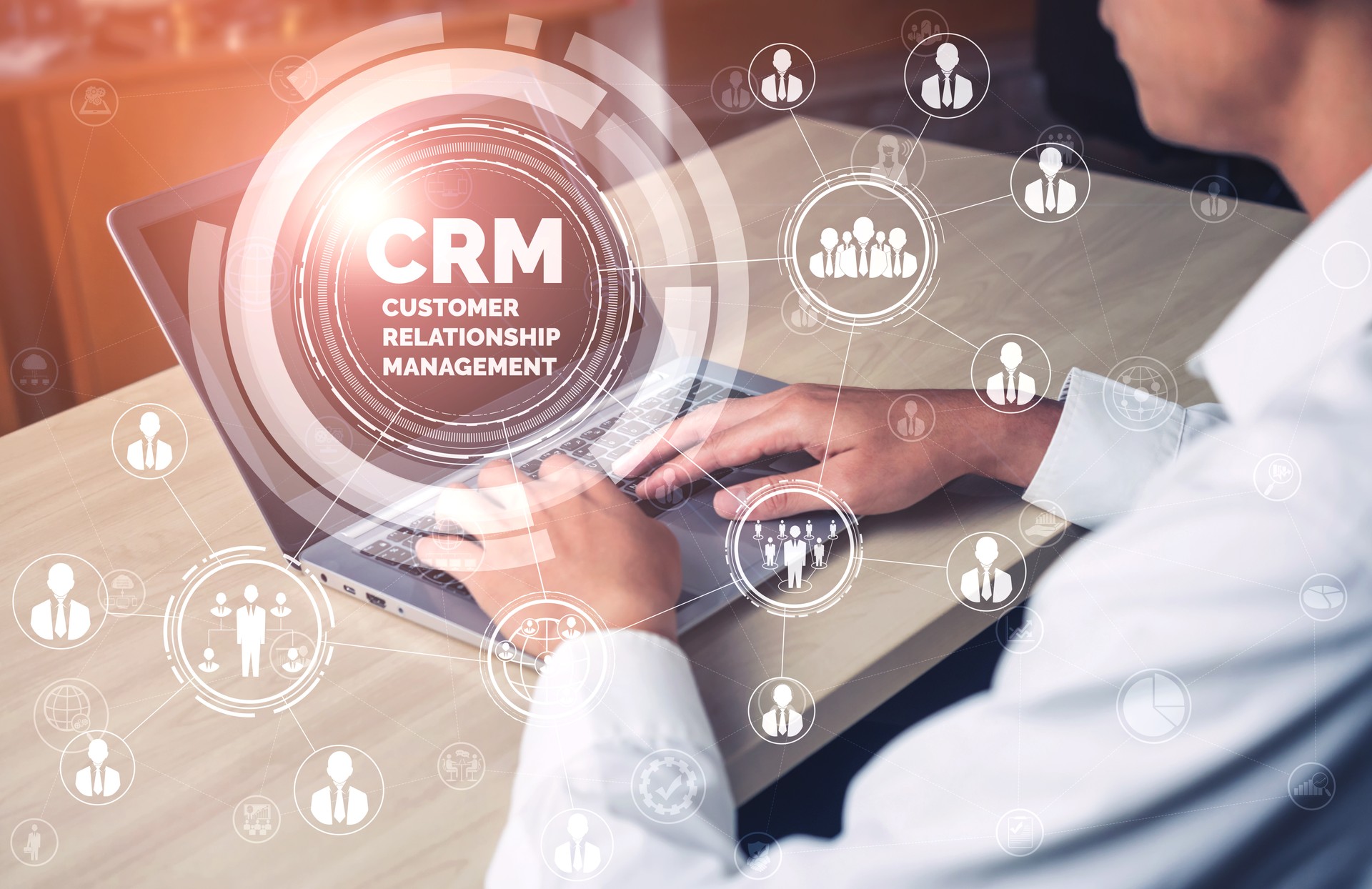 CRM Customer Relationship Management for business sales marketing system concept